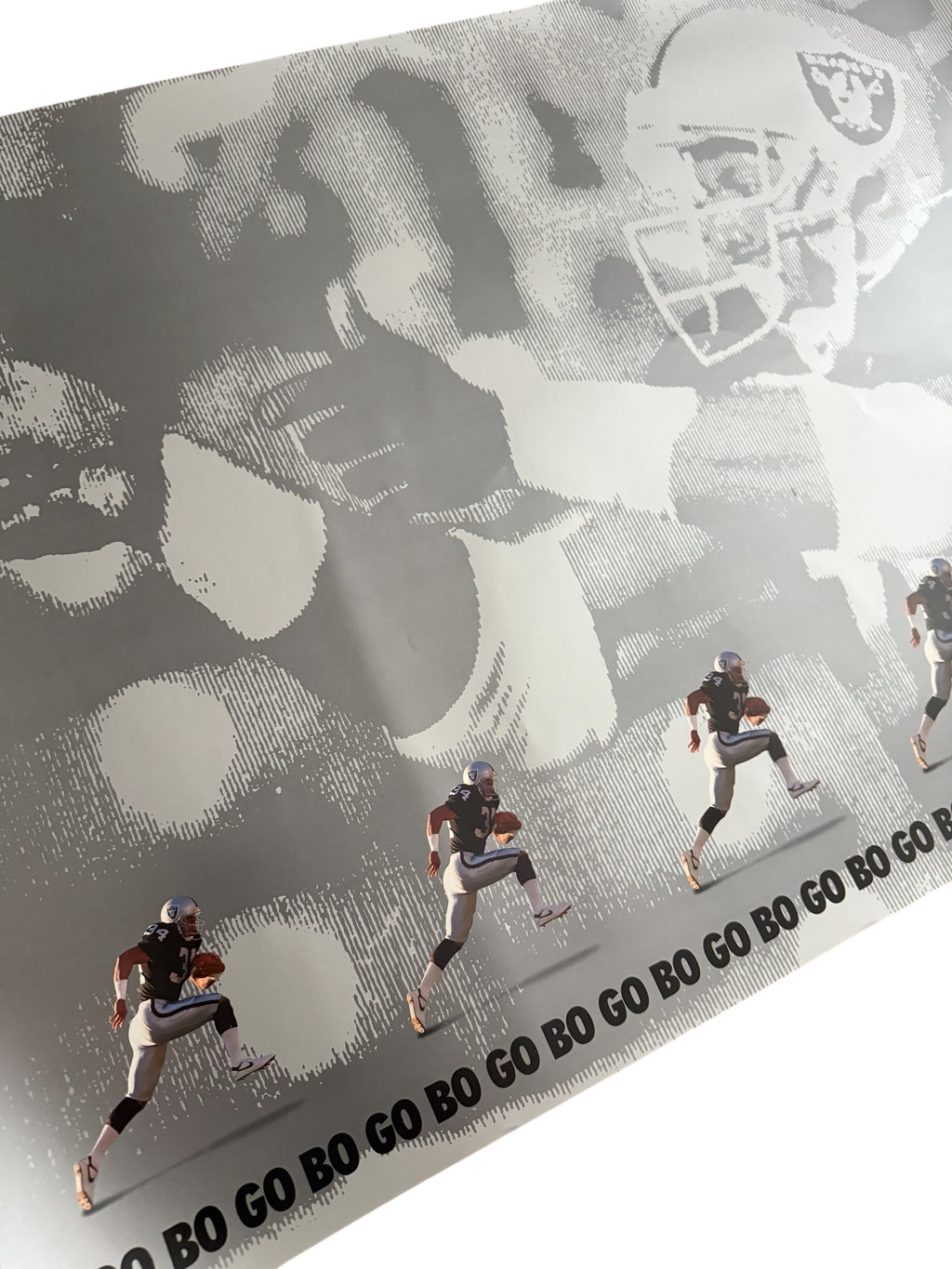 Vtg OG Nike - Bo Jackson Oakland Raiders “Go Bo Go” Poster 24” x 36” - DS - 1987!