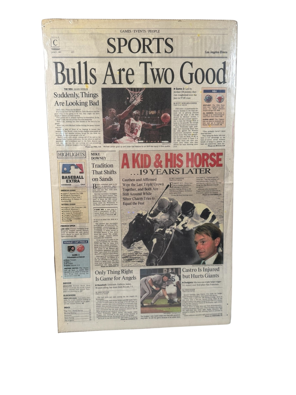 Vtg Michael Jordan - Chicago Bulls “Bulls Are Two Good” Cover June 5, 1997