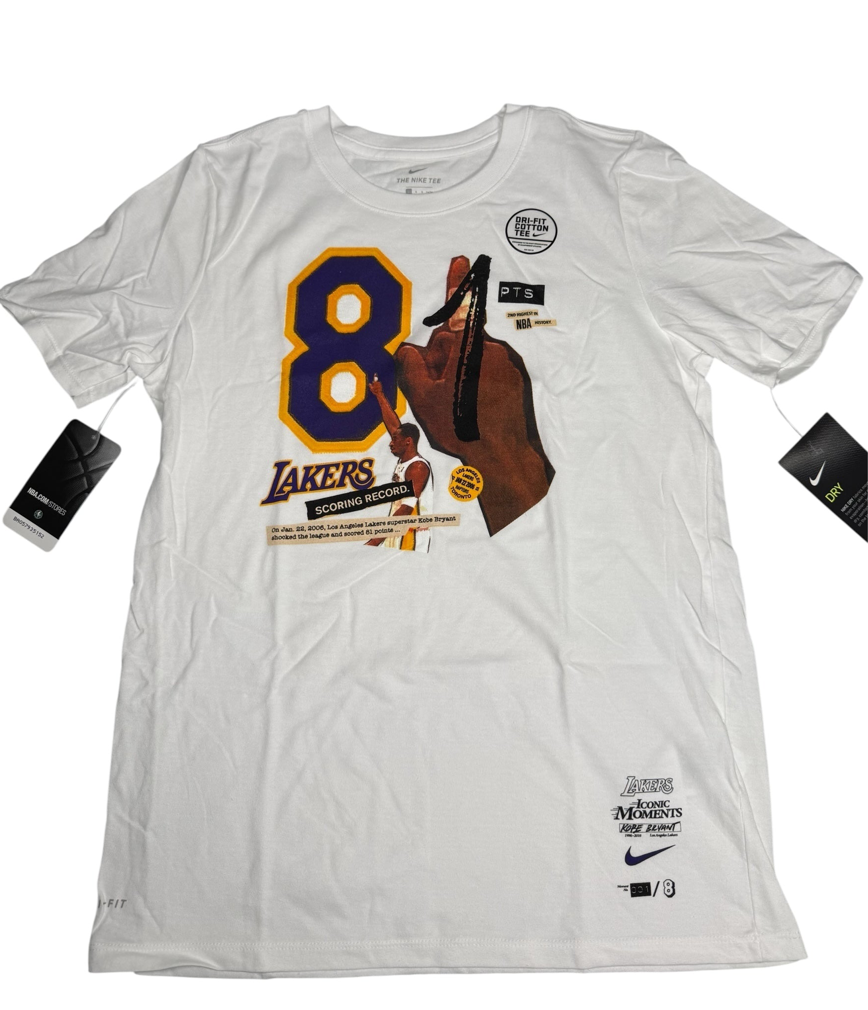 Nike - Kobe Bryant 81 Point Game Commemorative Tee - Youth Sz L - DS
