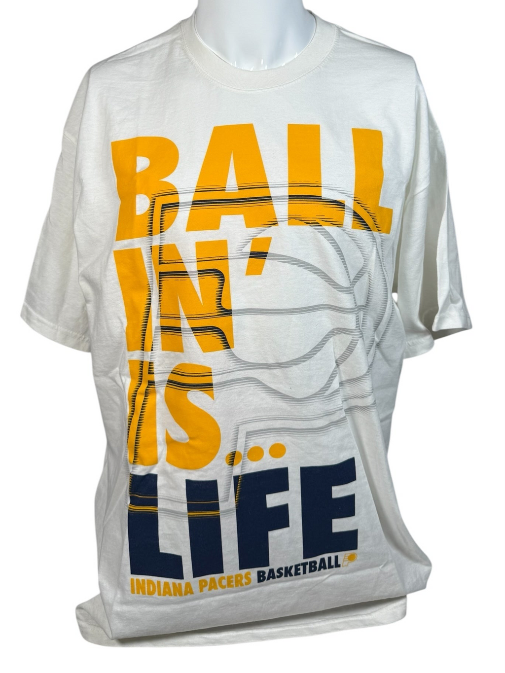 DS NBA Indiana Pacers “Ballin’ is Life” Tee Sz XL by UNK
