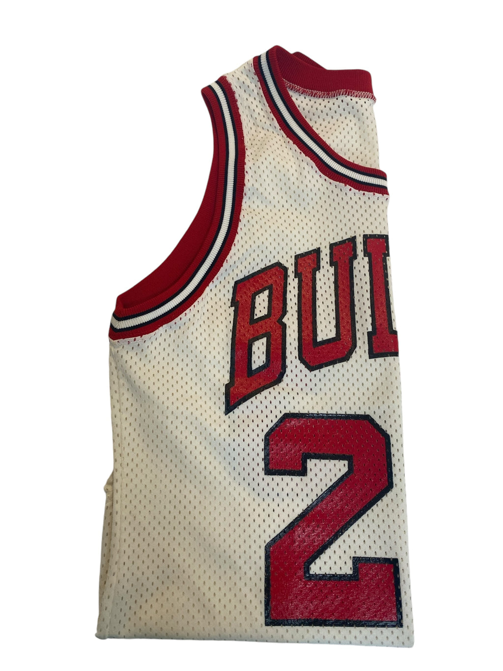 Vtg Michael Jordan - Authentic 80’s Chicago Bulls Sand Knit Jersey Sz 40