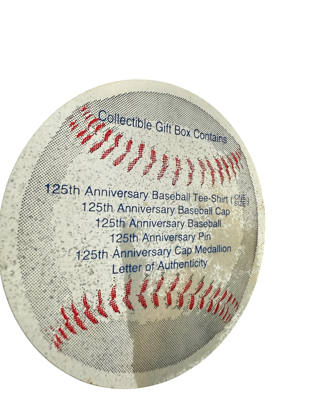 Vtg DS - “125th MLB Anniversary” Box Set - Includes: OS fits all Shirt, Hat, Baseball, Medallion and Pin! 1994!