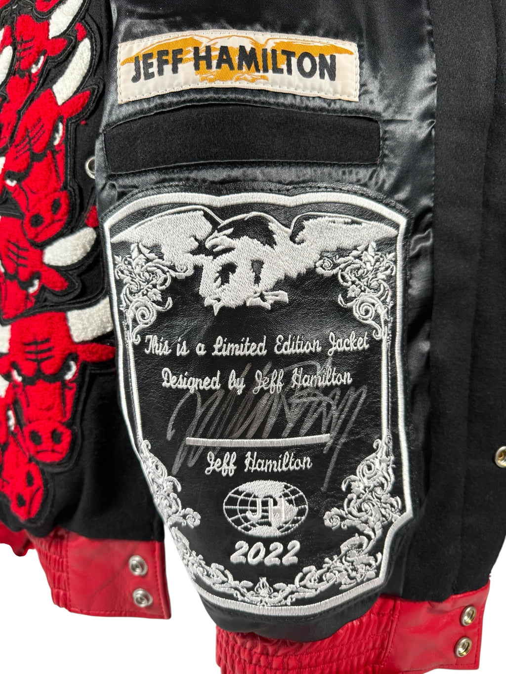 Jeff Hamilton - Chicago Bulls All Over Patch - Grail! - 1 of 1 and Autographed🤯🔥 - Sz L