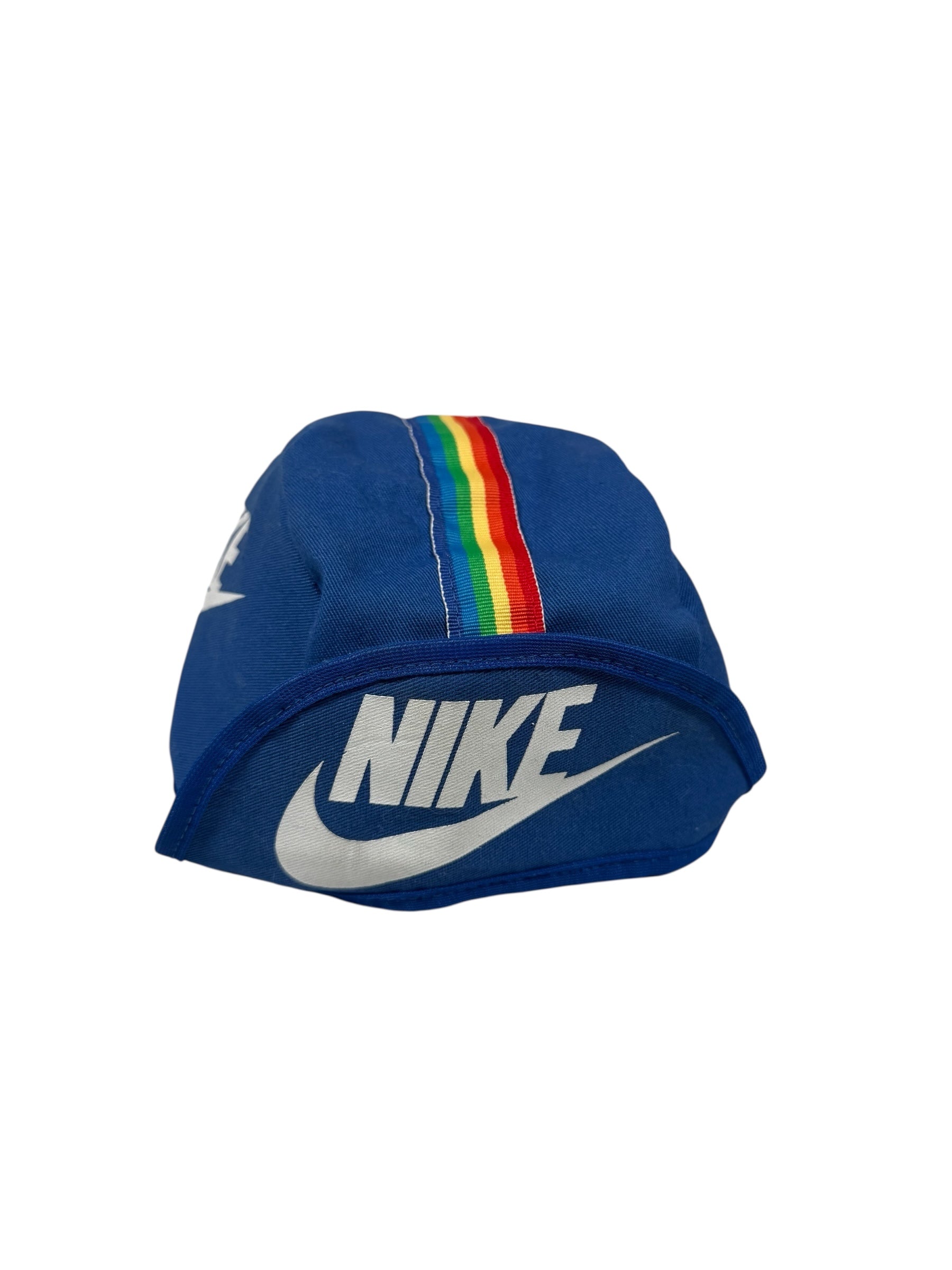 Vtg OG Nike - 1980’s Cycling Cap - Extremely Rare! - Blue/White