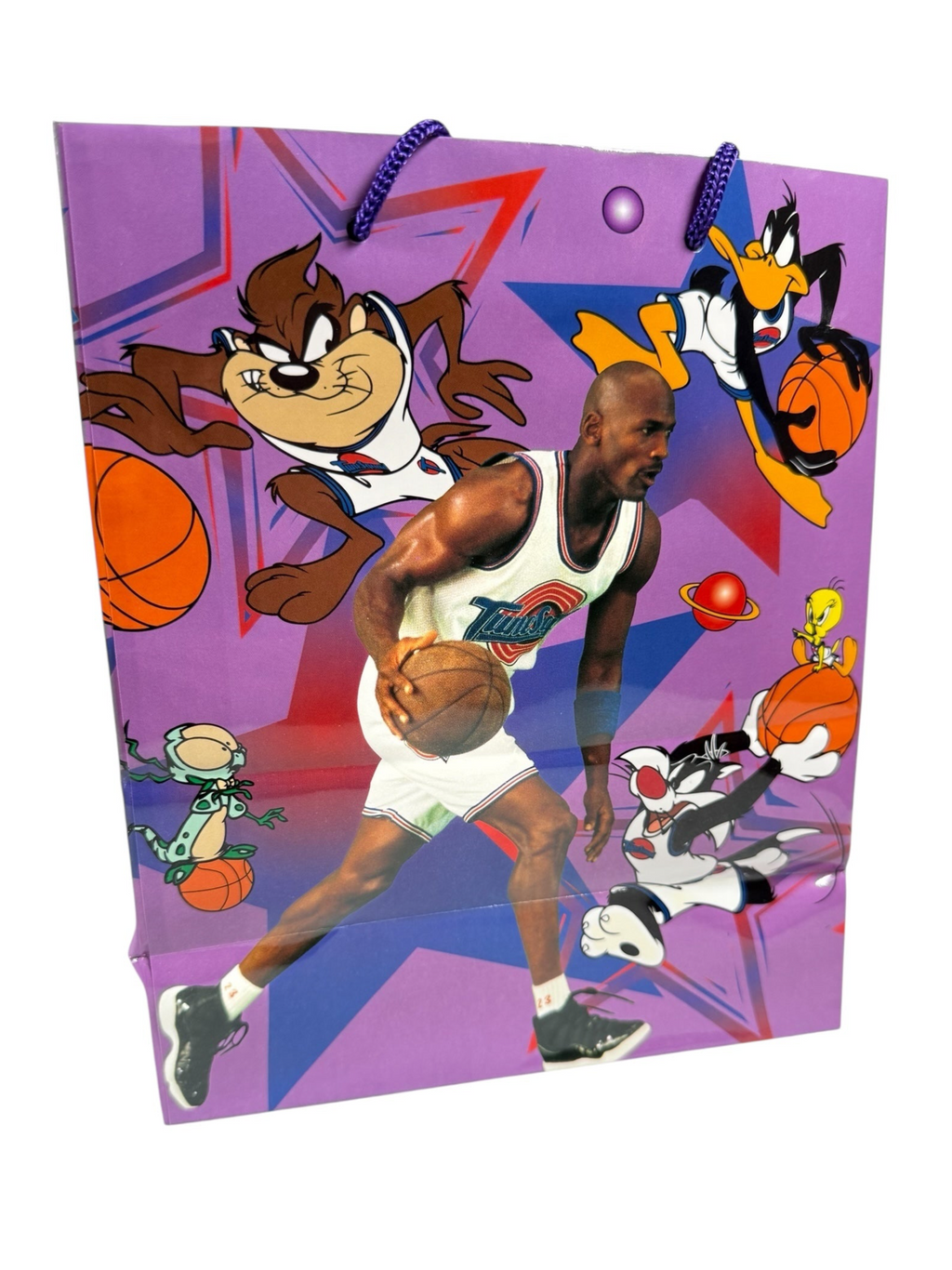 Vtg 1996 Michael Jordan - Warner Bros Space Jam Gift Bag - DS