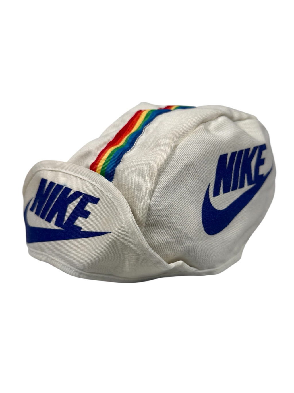 Vtg OG Nike - 1980’s Cycling Cap - Extremely Rare! - White/Blue