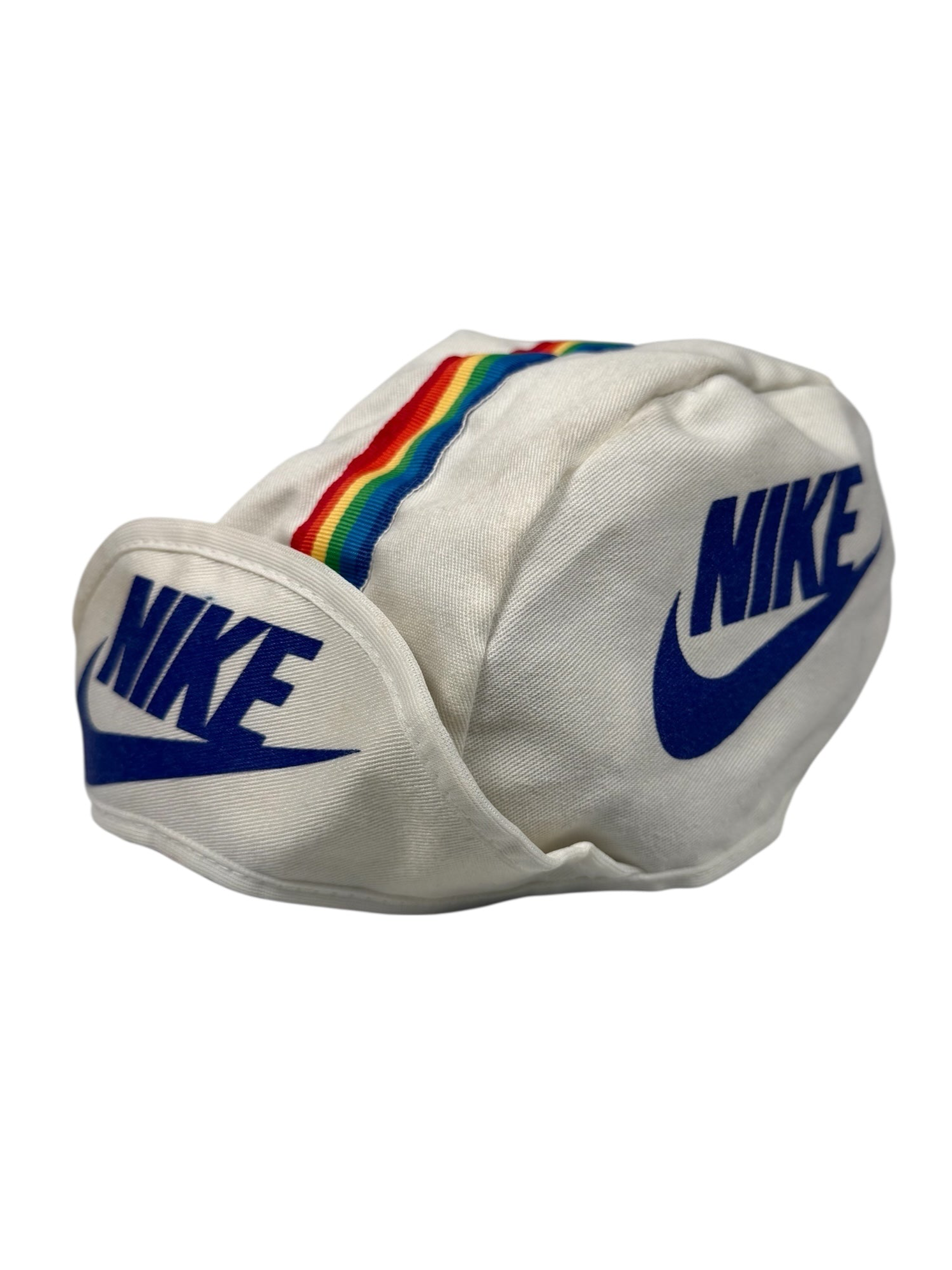 Vtg OG Nike - 1980’s Cycling Cap - Extremely Rare! - White/Blue
