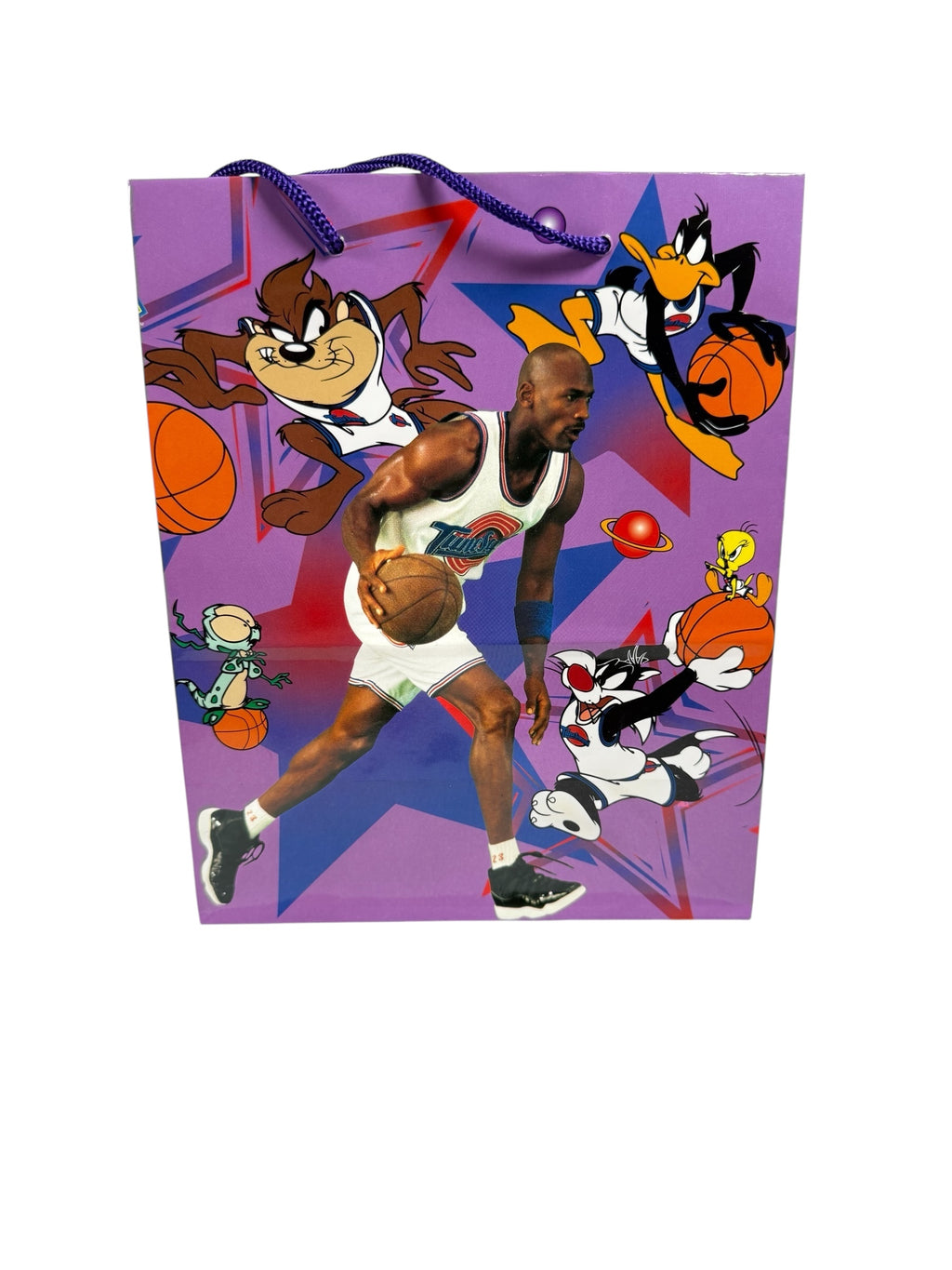 Vtg 1996 Michael Jordan - Warner Bros Space Jam Gift Bag - DS