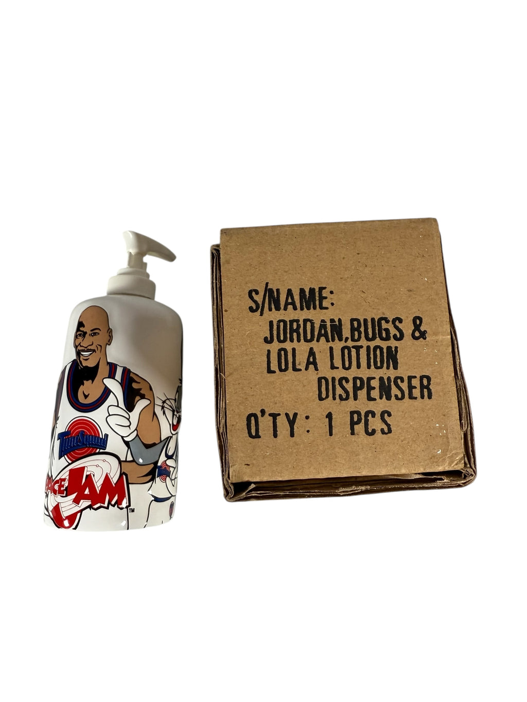 Vtg Michael Jordan - Warner Bros Space Jam Soap/Lotion Dispenser - DS From 1996 - Original Box!