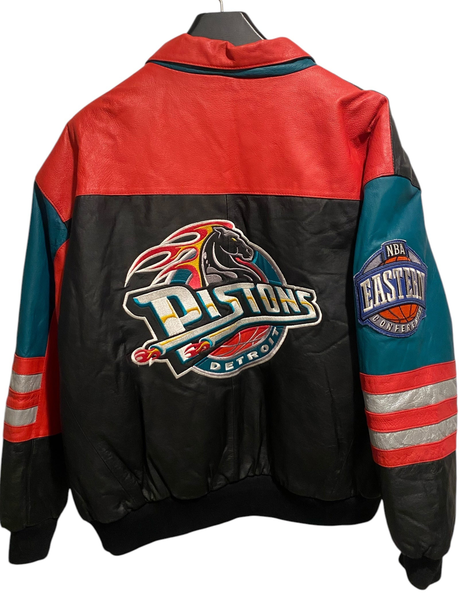 Vtg NBA - Jeff Hamilton 90’s Pistons Leather Jacket - Sz 3XL - DS