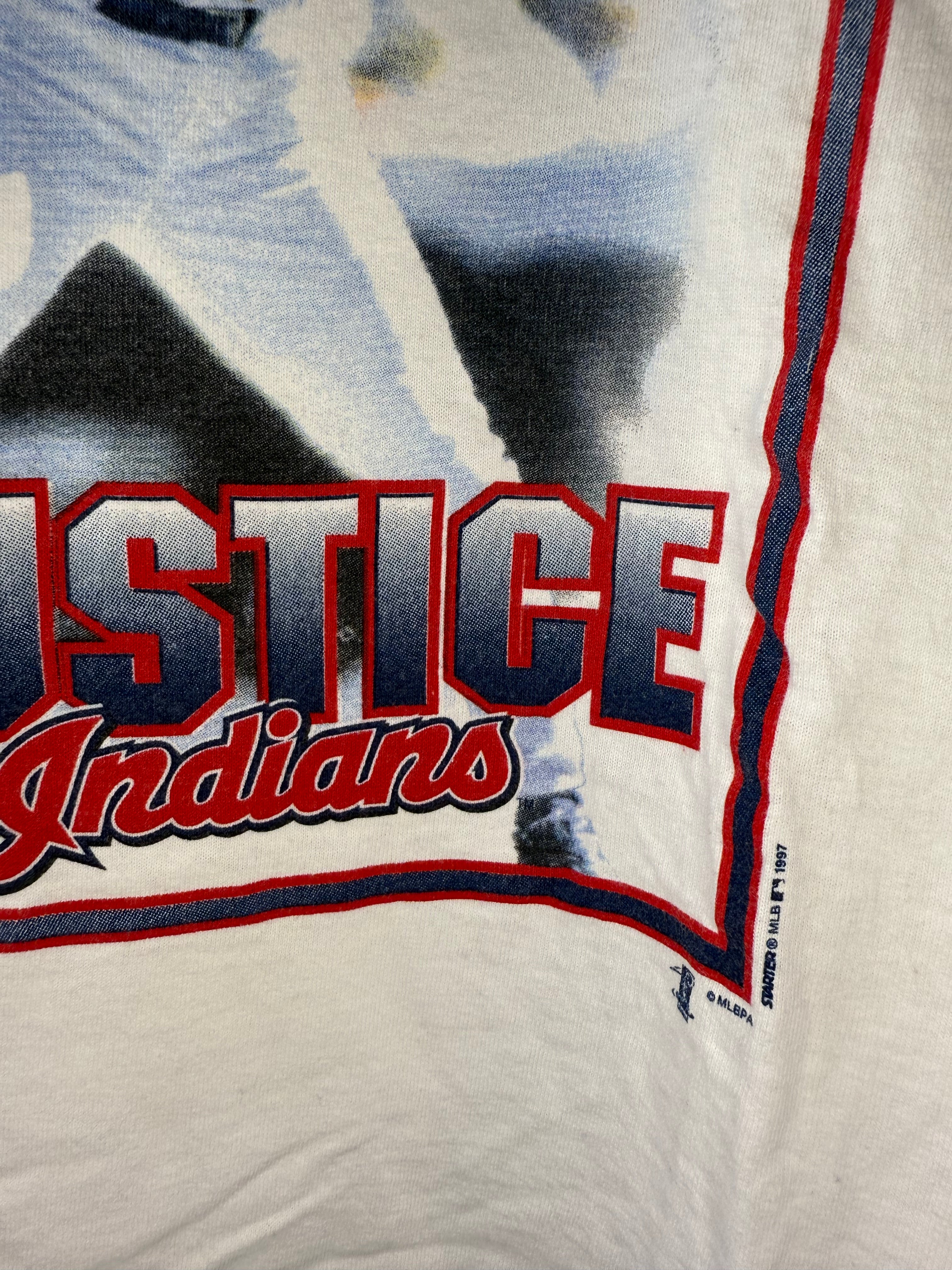 Vtg Starter MLB - David Justice - ‘97 World Series Tee - Sz XL