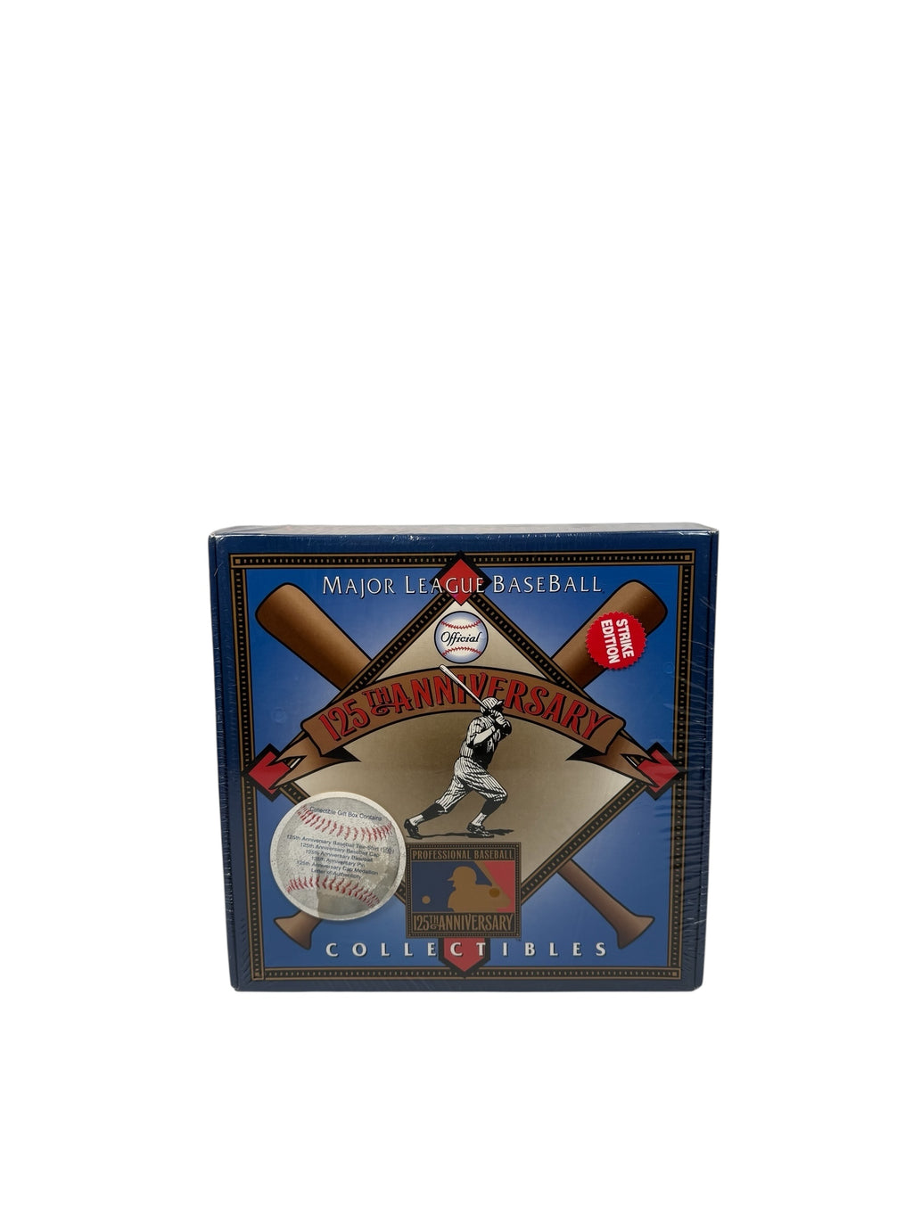 Vtg DS - “125th MLB Anniversary” Box Set - Includes: OS fits all Shirt, Hat, Baseball, Medallion and Pin! 1994!