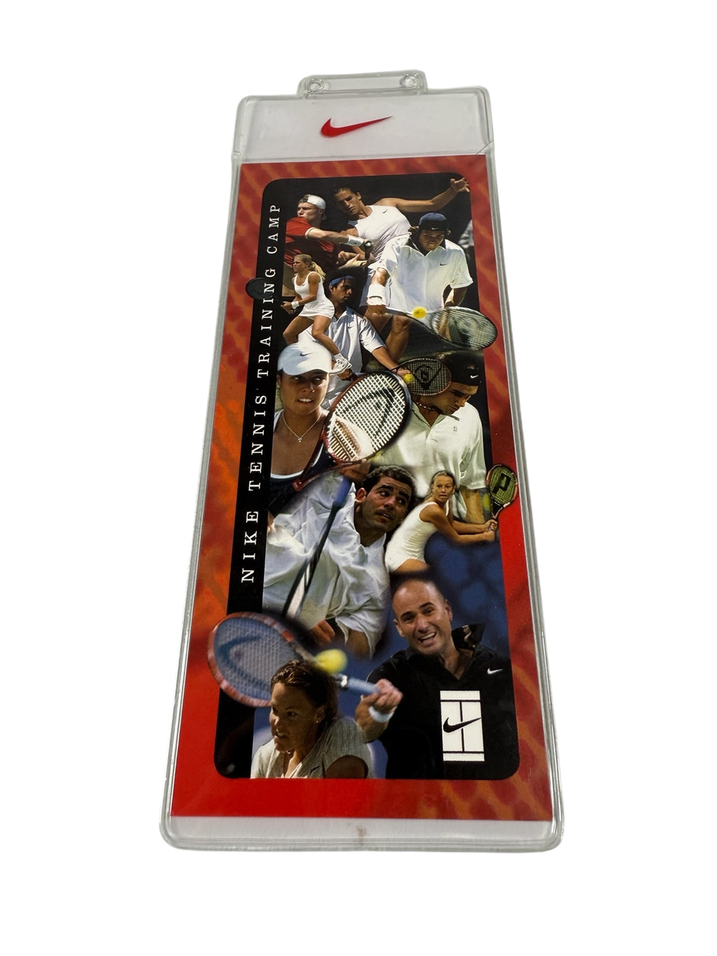 Vtg Nike Tennis Training Camp - Challenge Court Lanyard Holder and Insert - Rare Promo Item - DS Late 90’s