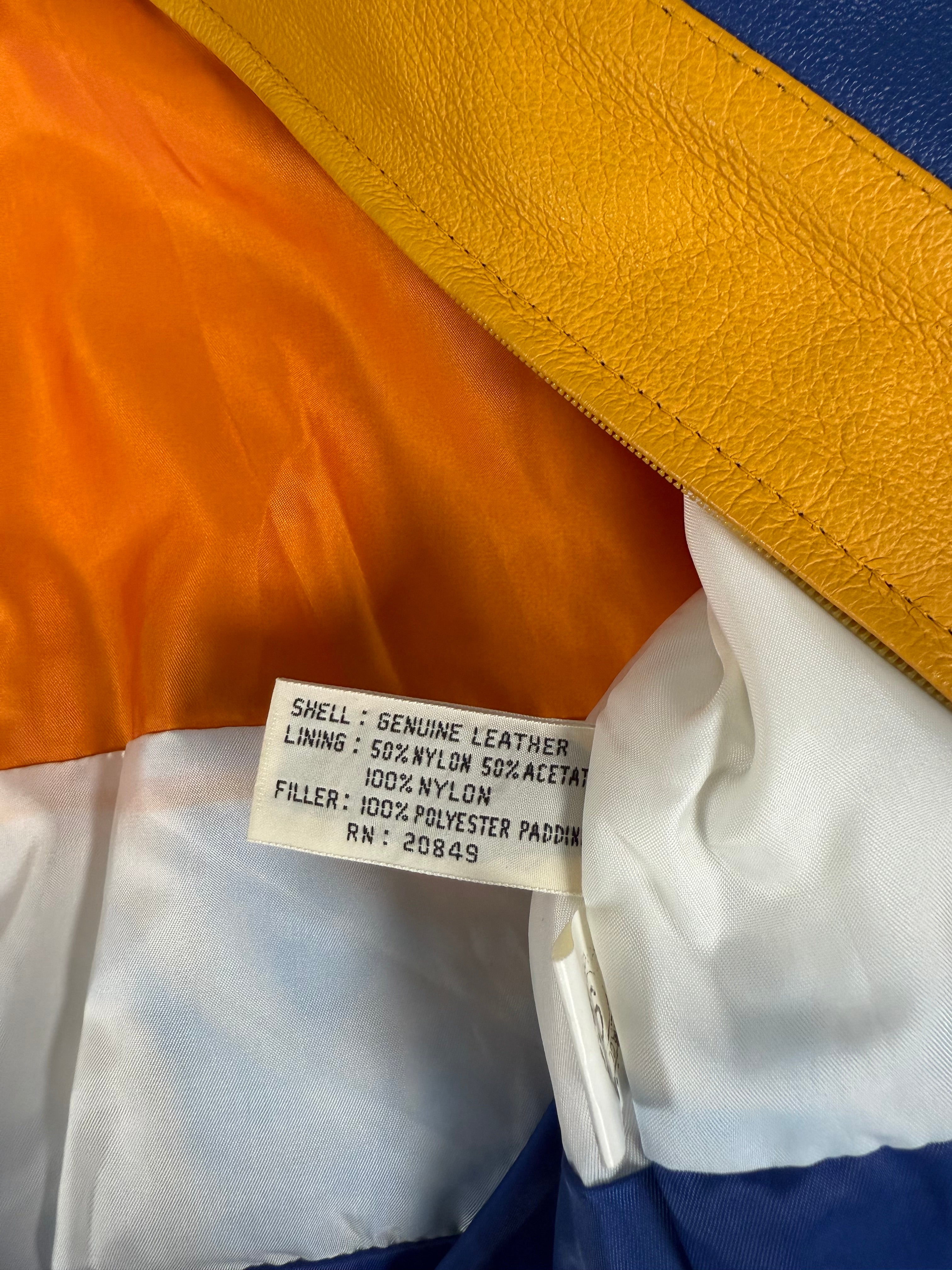 Vtg 90’s - Michael Hoban “Football” Leather Varsity Jacket - Sz L