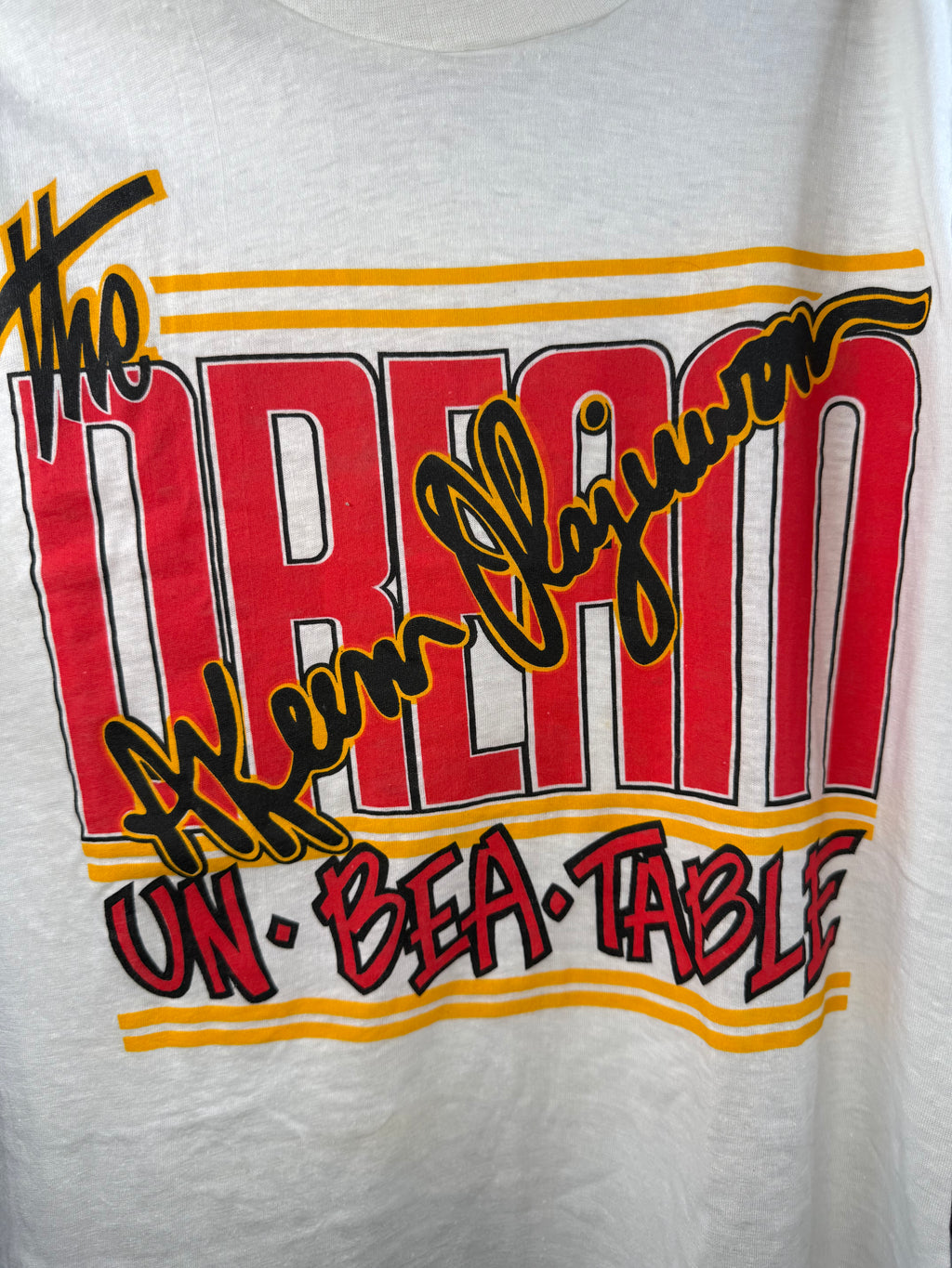 Vtg Screen Stars - Akeem “The Dream” Olajuwon shirt - Late 80’s - New DS - Sz M