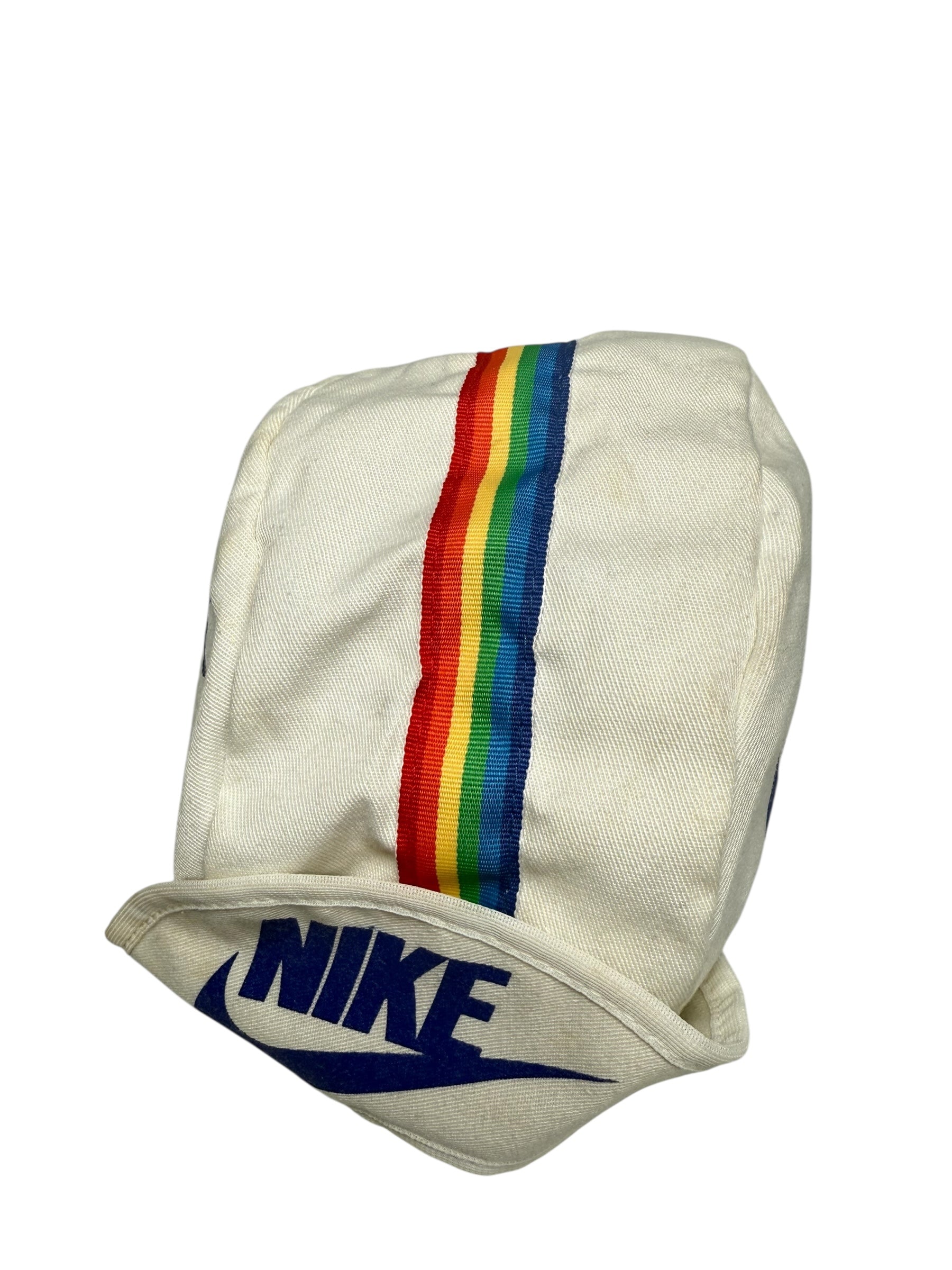 Vtg OG Nike - 1980’s Cycling Cap - Extremely Rare! - White/Blue