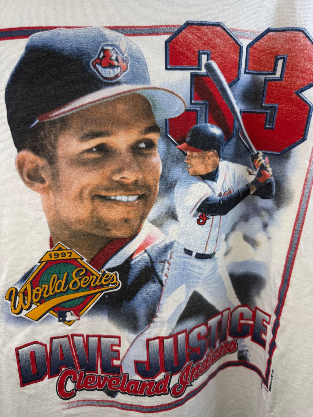 Vtg Starter MLB - David Justice - ‘97 World Series Tee - Sz XL