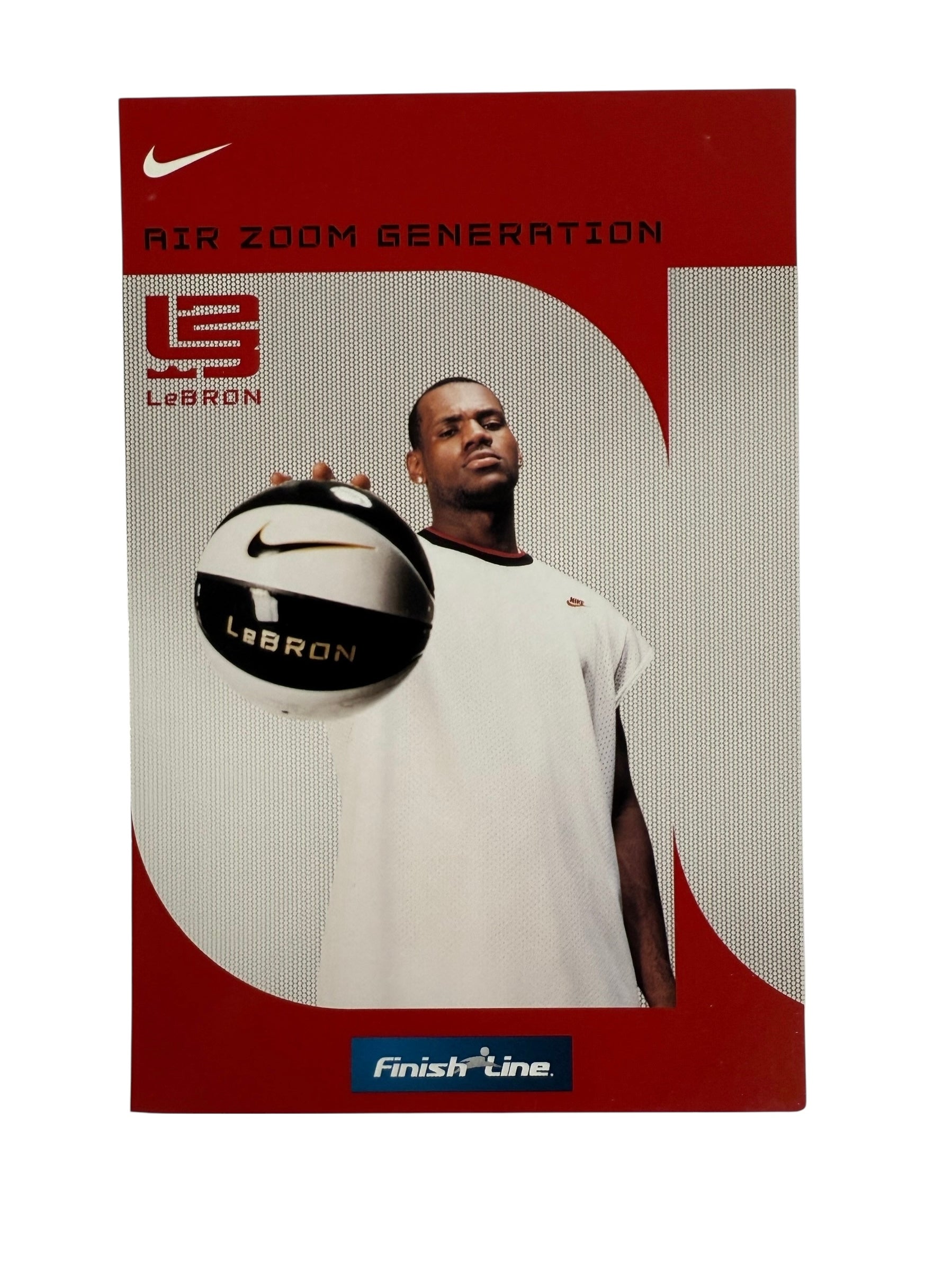Vtg 2003 LeBron James Nike Generation - 5” x 7” Finish Line Shoe Release Promo! - Rookie Year! Rare!