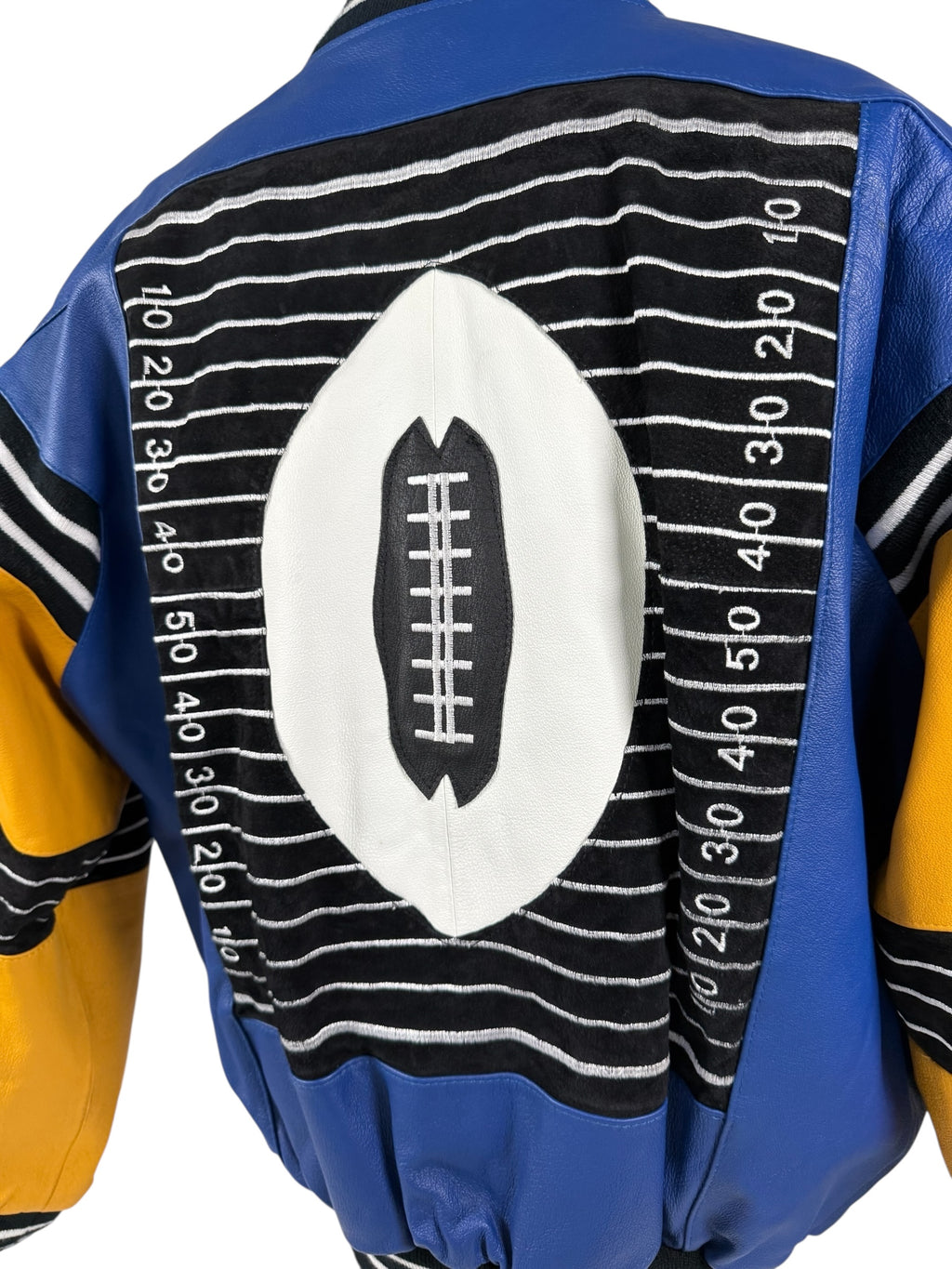 Vtg 90’s - Michael Hoban “Football” Leather Varsity Jacket - Sz L