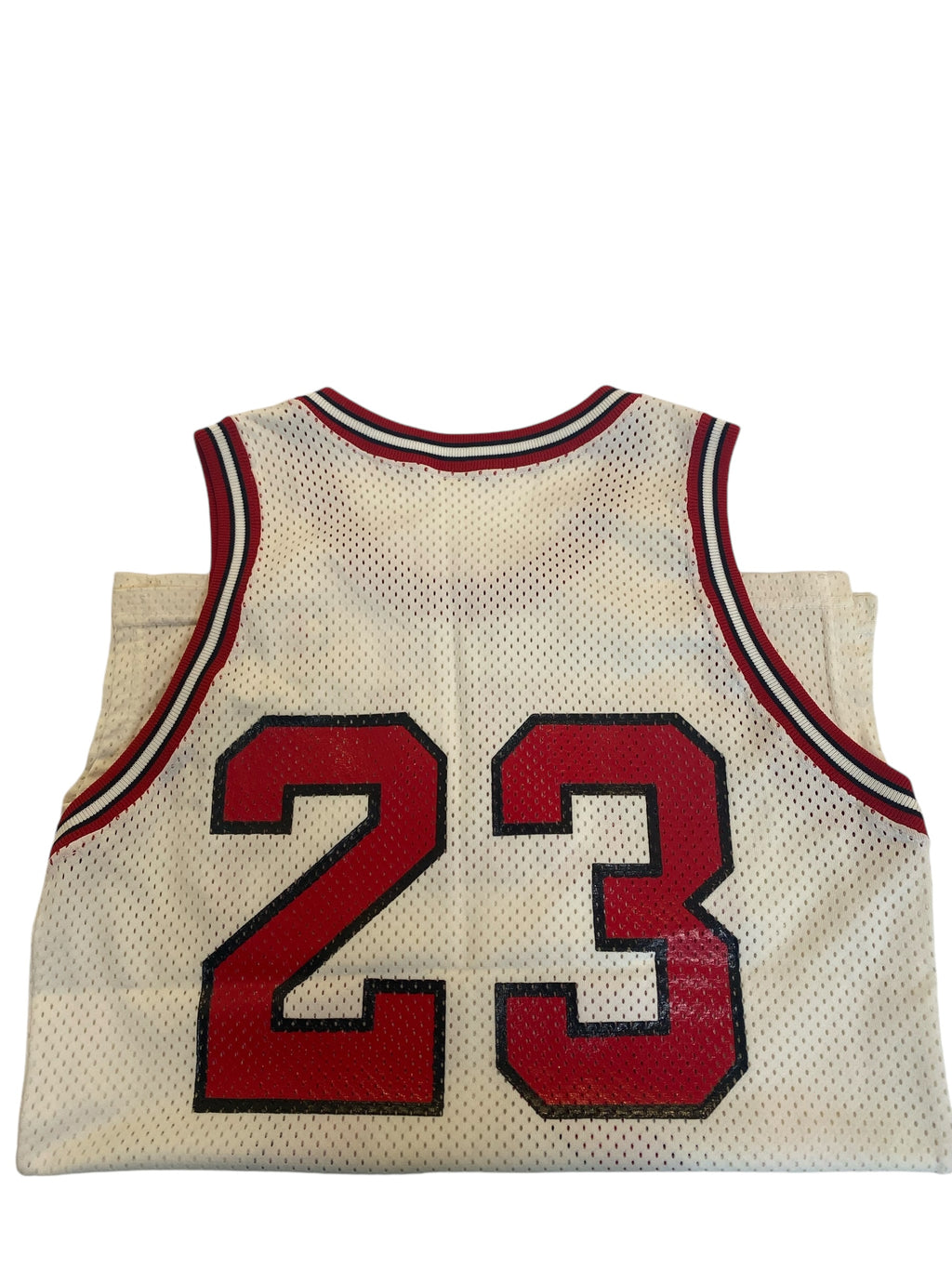Vtg Michael Jordan - Authentic 80’s Chicago Bulls Sand Knit Jersey Sz 40