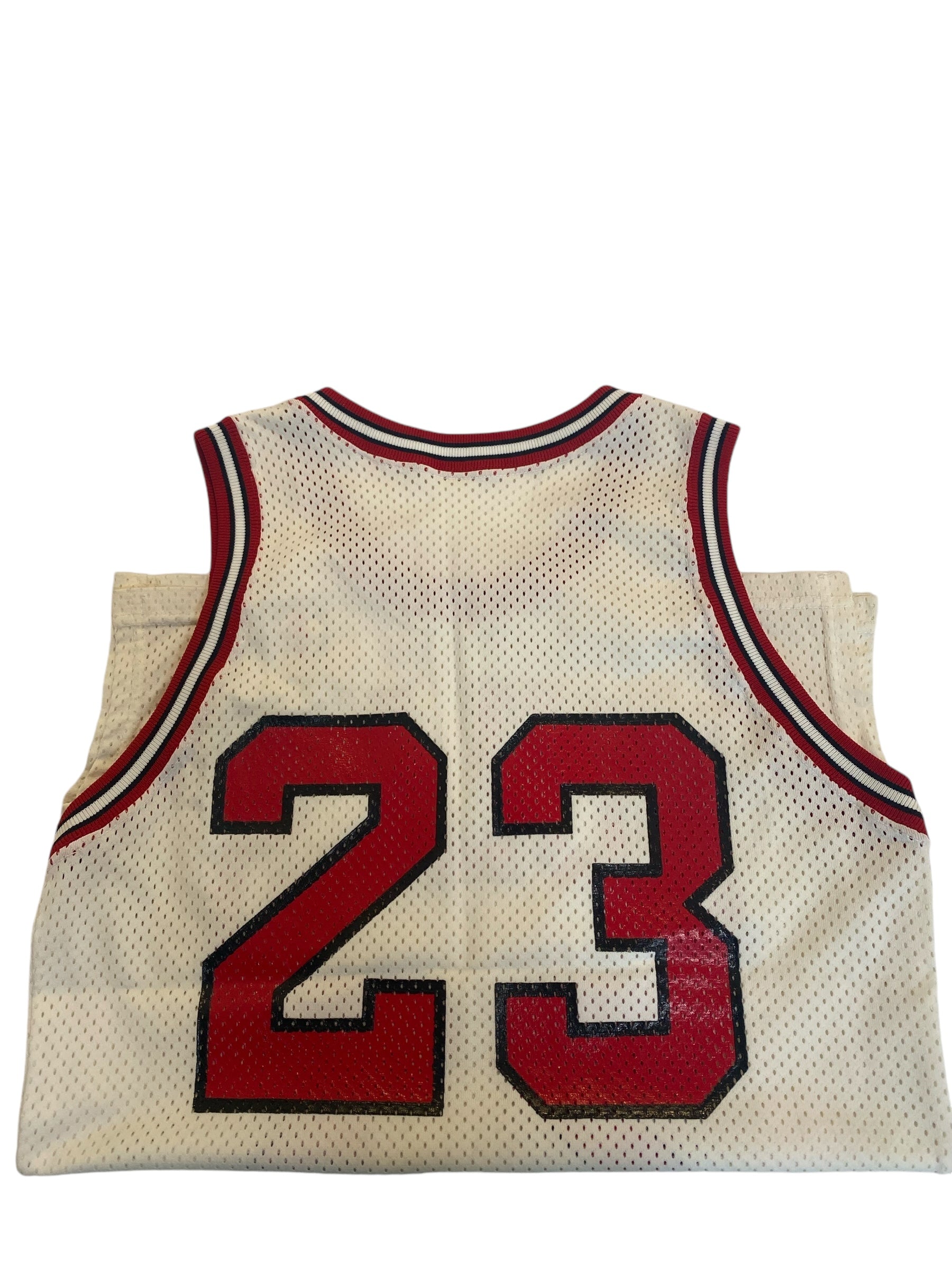 Vtg Michael Jordan - Authentic 80’s Chicago Bulls Sand Knit Jersey Sz 40