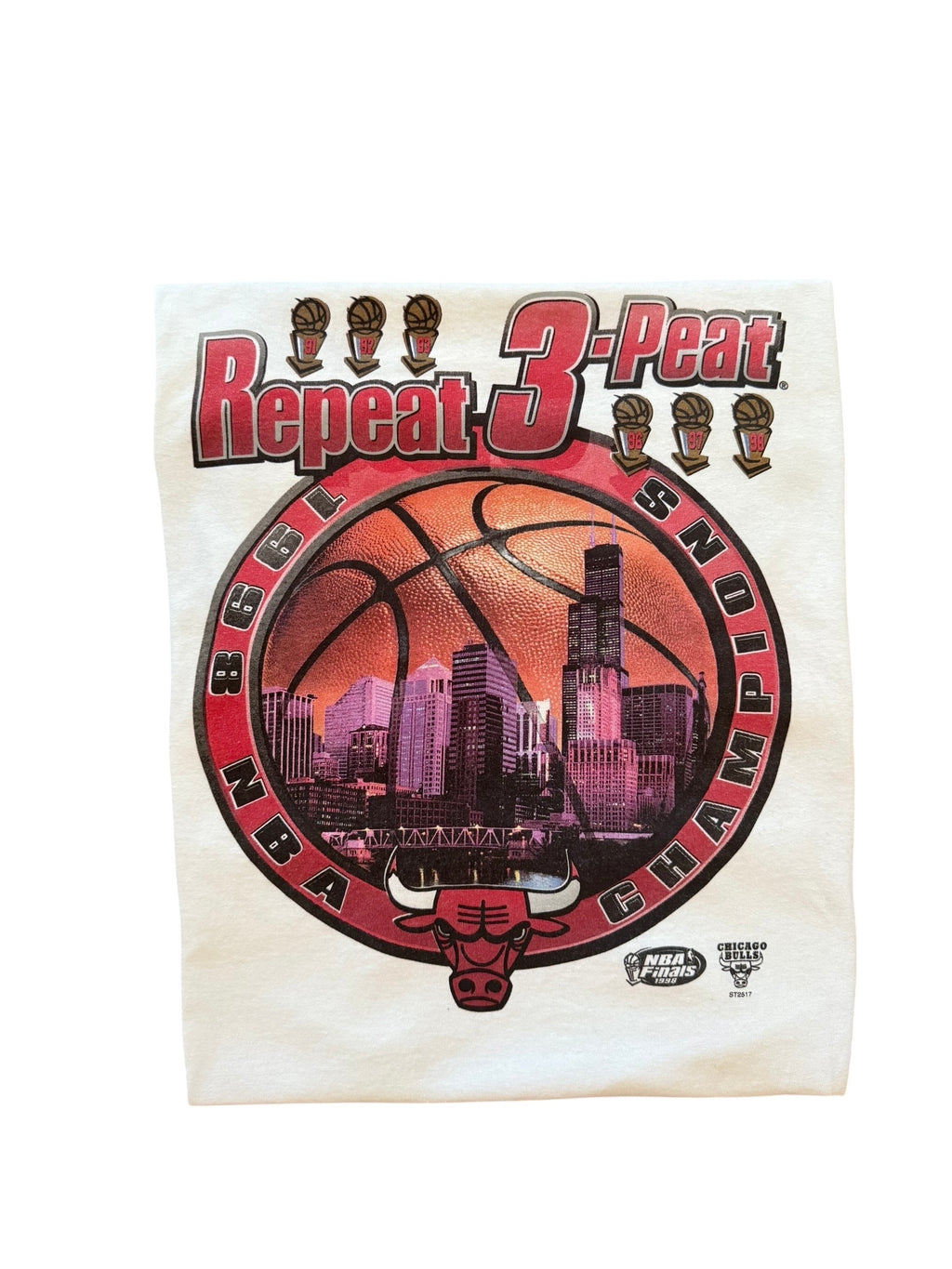 Vtg 1998 Starter - Michael Jordan - Chicago Bulls Championship Locker Room Tee & Hat - Sz L 🐐🏆