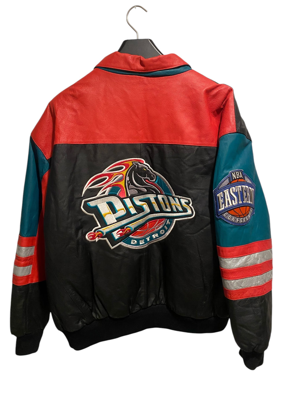Vtg NBA - Jeff Hamilton 90’s Pistons Leather Jacket - Sz 3XL - DS