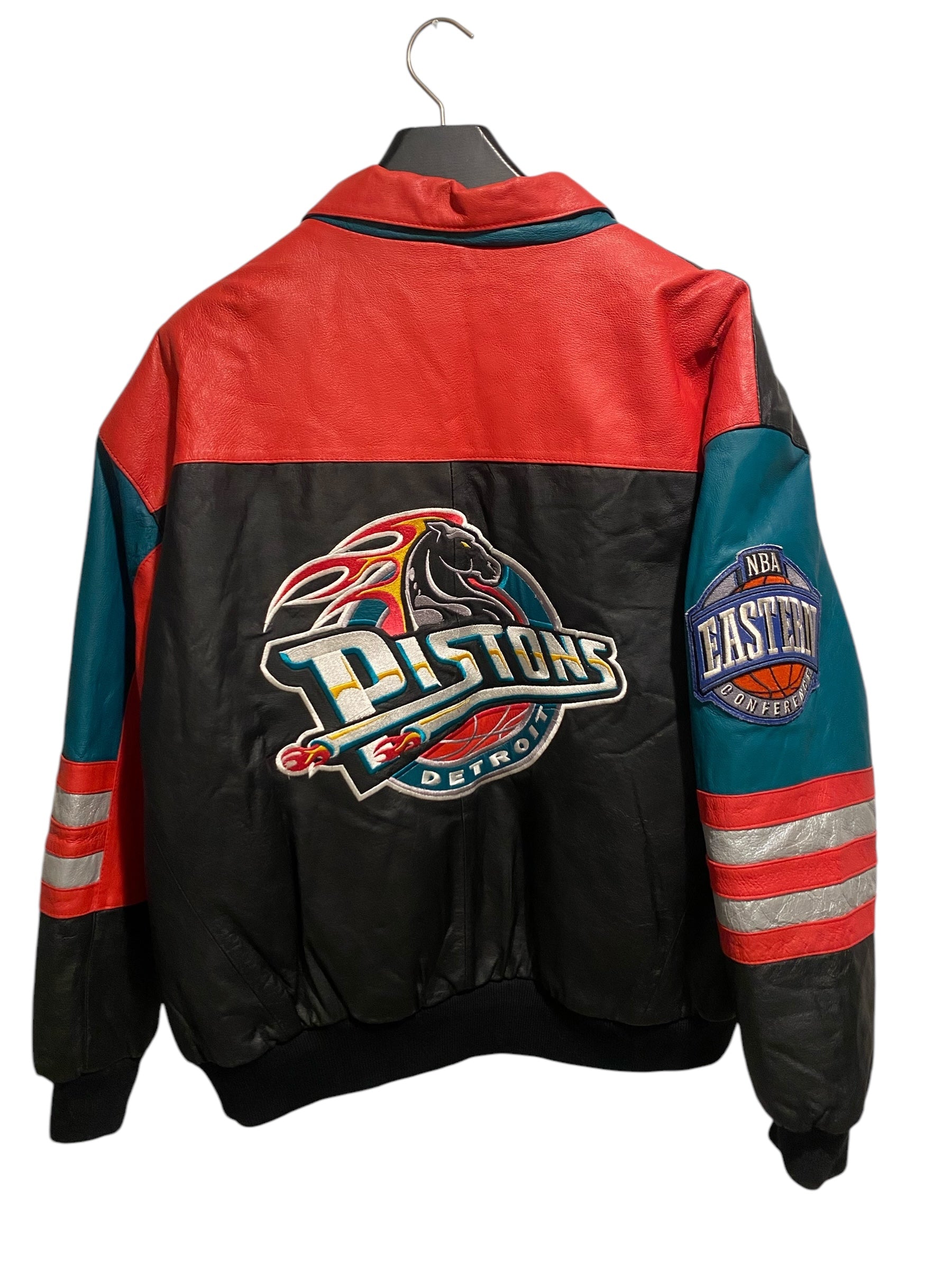 Vtg NBA - Jeff Hamilton 90’s Pistons Leather Jacket - Sz 3XL - DS