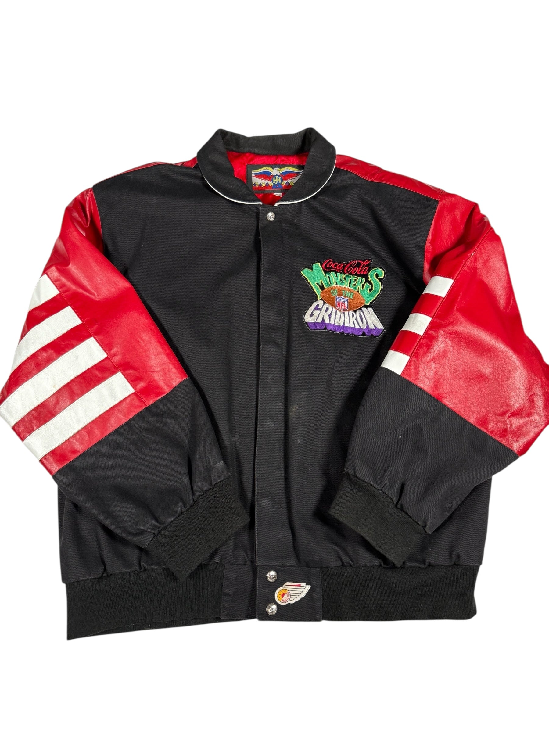 Vtg Jeff Hamilton x Coca Cola — Monsters of the Gridiron Jacket, Hat, Shirt, and Card Set! 🤯🔥 - Sz XL - 1994